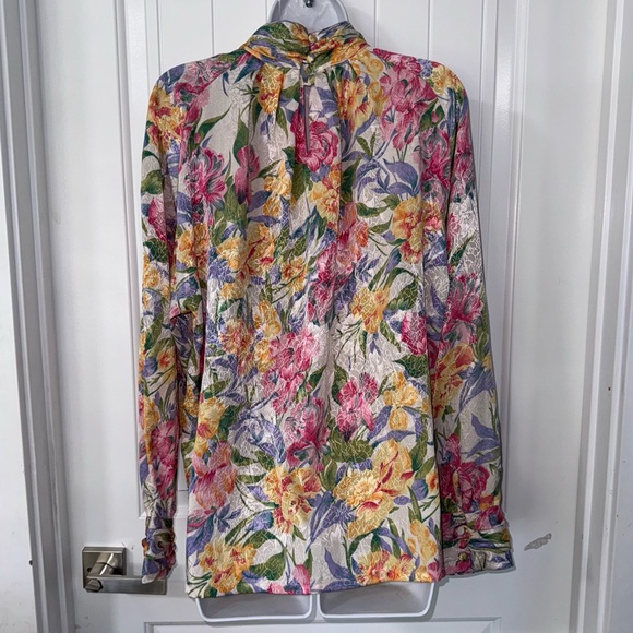 EJHARPER Womenβs 14 Long sleeve Turtle neck blouse plus size polyester floral - Picture 14 of 15